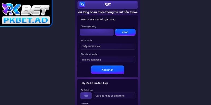 Điều kiện cần đáp ứng để thực hiện nạp rút tiền Pkbet
